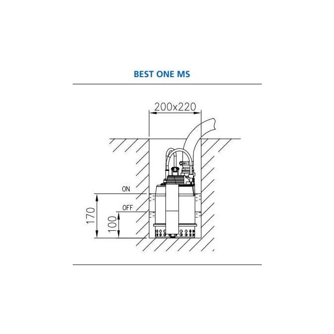 Ebara Best One MS Automatic Sump Drainage Water Pump Float Switch