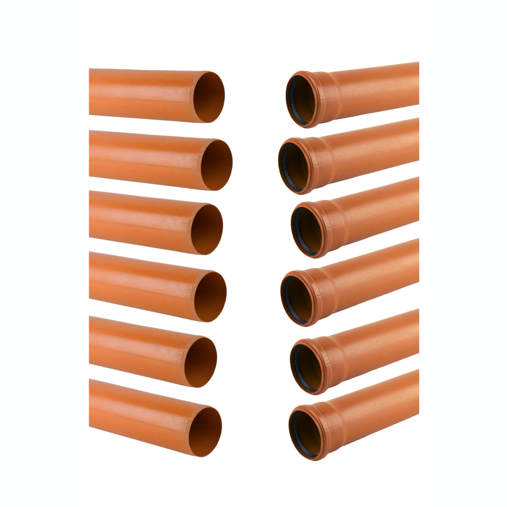 160mm Underground Drainage Pipe Bulk Pack (3m or 6m Lengths)