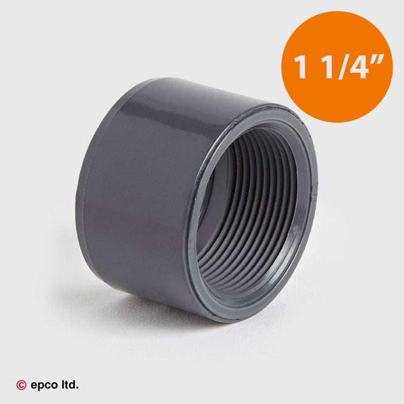 1 1/4" x 1" U-PVC Plain x Threaded Reducing Bush
