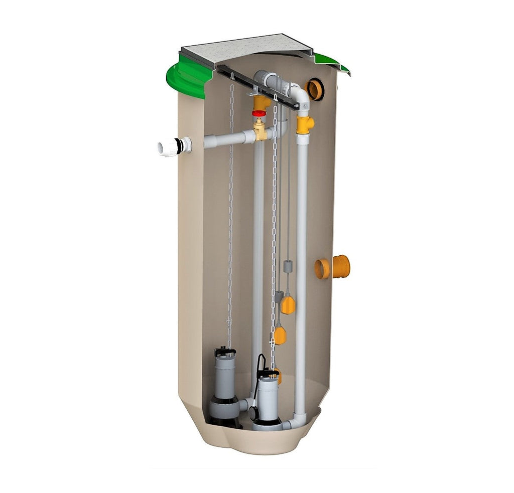 Clearwater 1600L Twin Sewage Pump Station | CWP5T