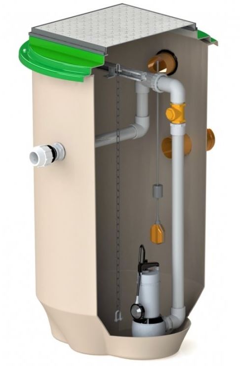 Clearwater 900L Single Sewage Pumping Station (DPSE-J)