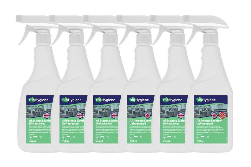 BioHygiene All Purpose Sanitiser Unfragranced RTU (6x750ml)