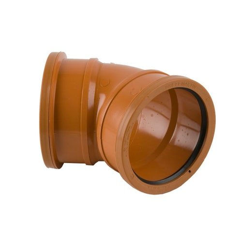 110mm Brett Martin Double Socket 87.5° Bend B4031 | Underground Drainage Pipe Fitting