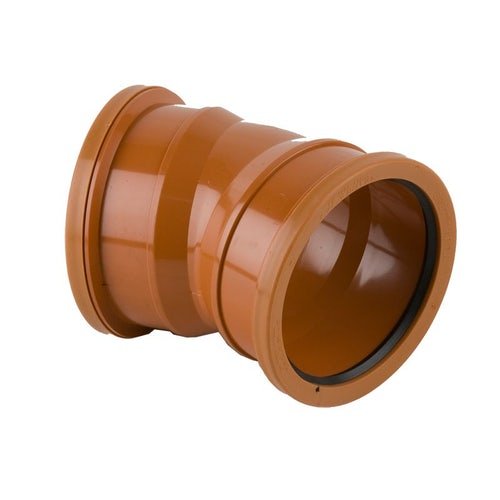 110mm Double Socket 22.5° Bend B4051 | Underground Drainage Pipe Fitting