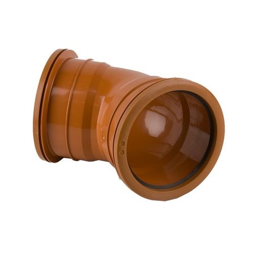 160mm Double Socket 45° Bend B6041 | Underground Drainage Pipe Fitting