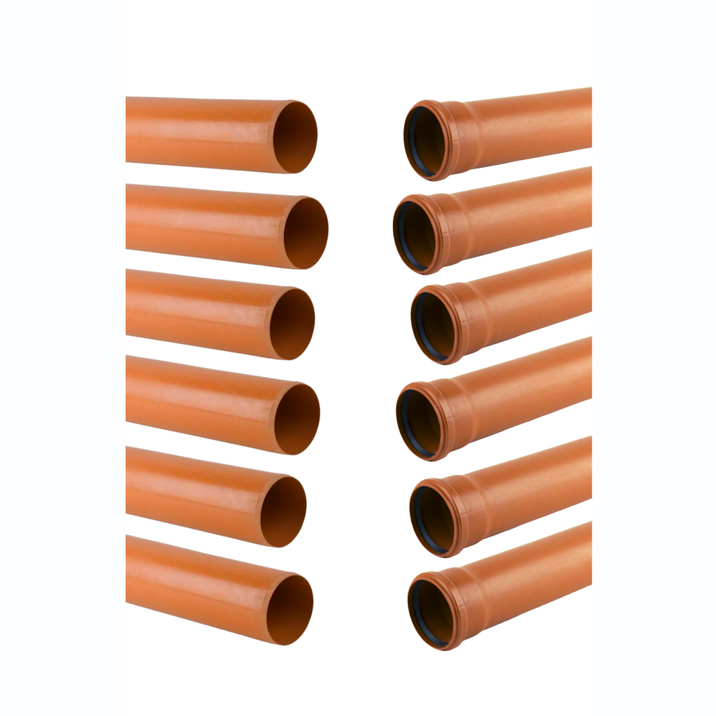 110mm Underground Drainage Pipe Bulk Pack (3m or 6m Lengths)