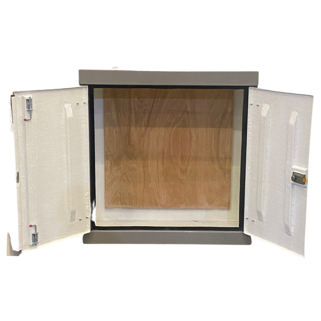 K3 H1260 x W1215 x D500 GRP Electrical Kiosk Cabinet Double Door