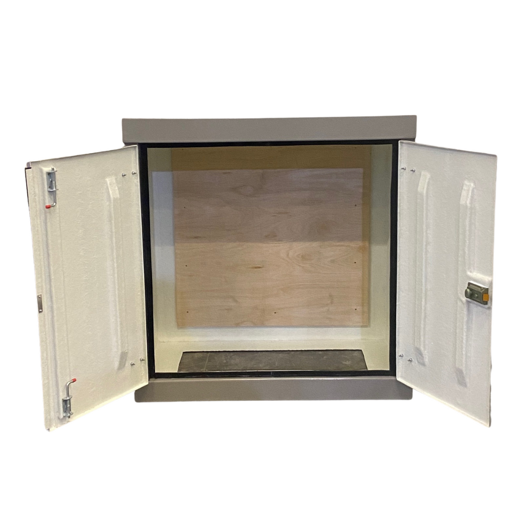 K4 H1260 x W1215 x D750 GRP Electrical Kiosk Cabinet Double Door