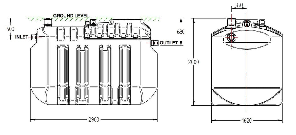 Harlequin HC9 Hydroclear Sewage Treatment System (up to 9 person)